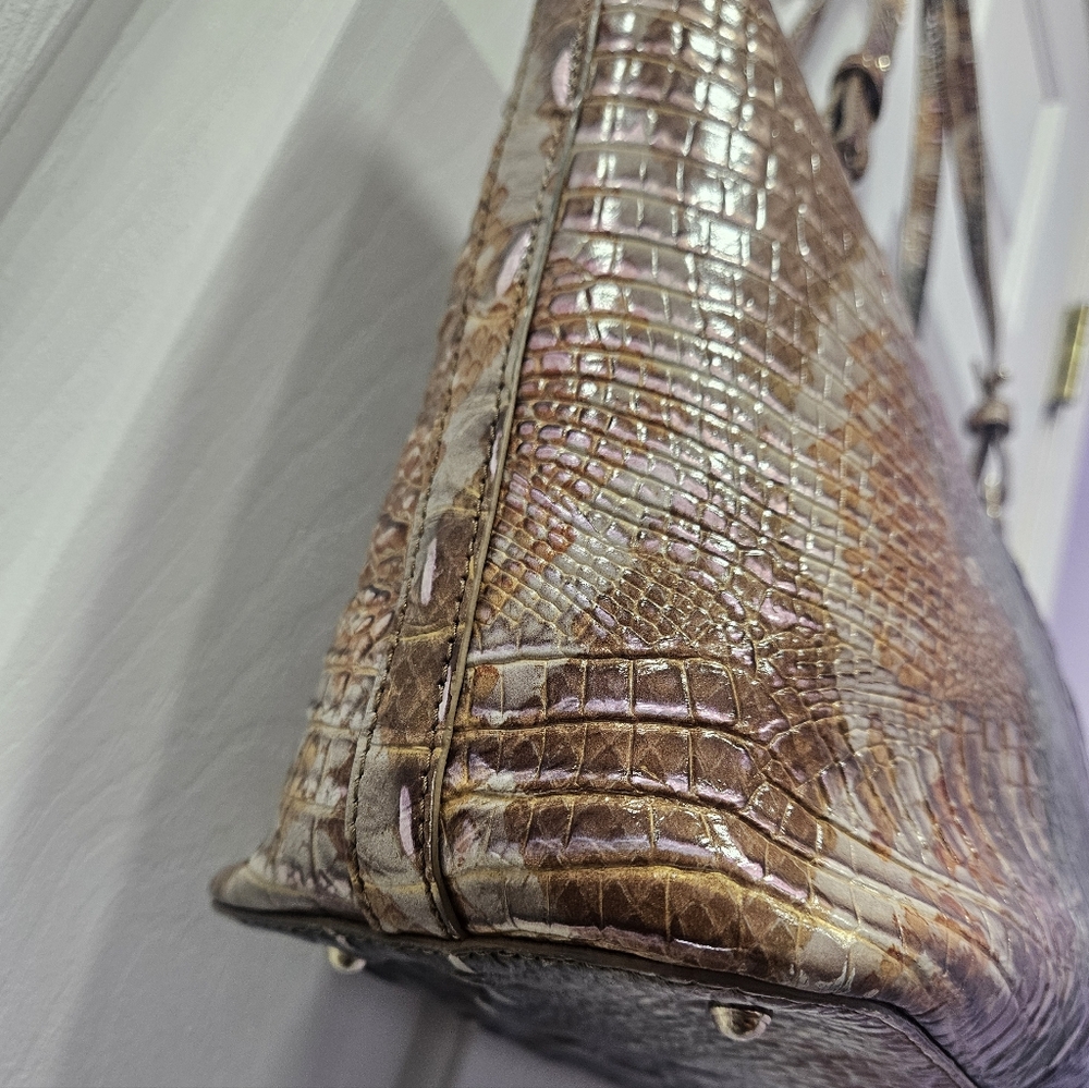 Brahmin Medium Asher Tote Truffle Python Ombre Me… - image 5